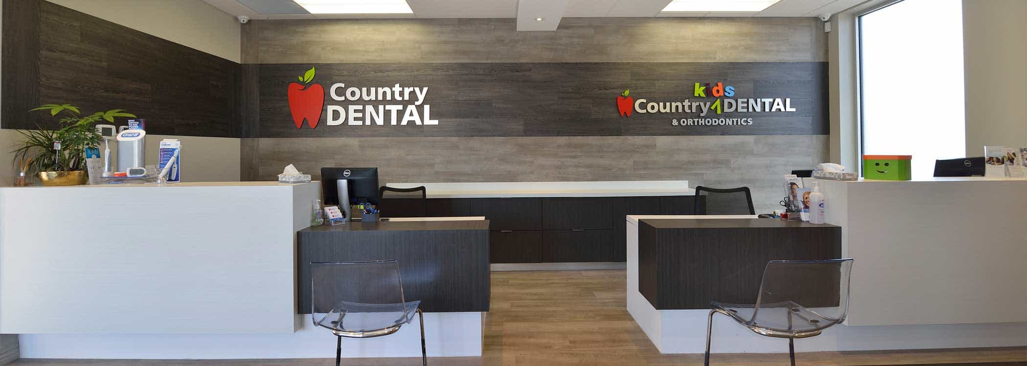 Reception at Country Dental & Kid's Dental clinic